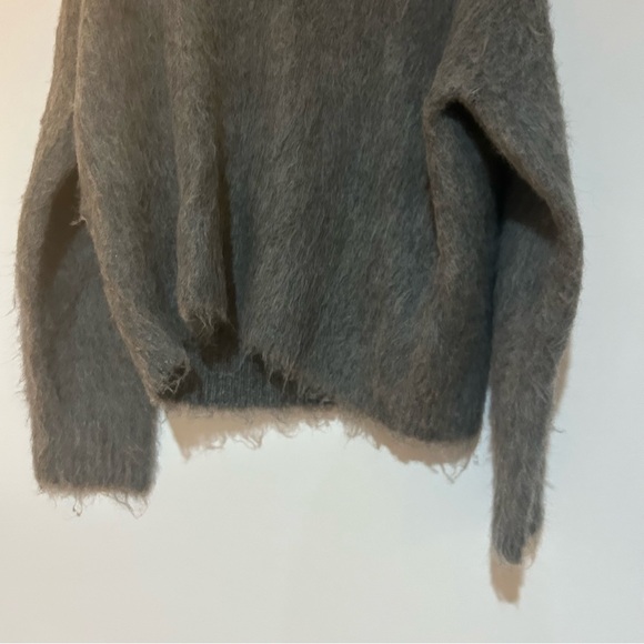 Madewell Brushed Polo Wool Blend Grey Sweater - Picture 4 of 5